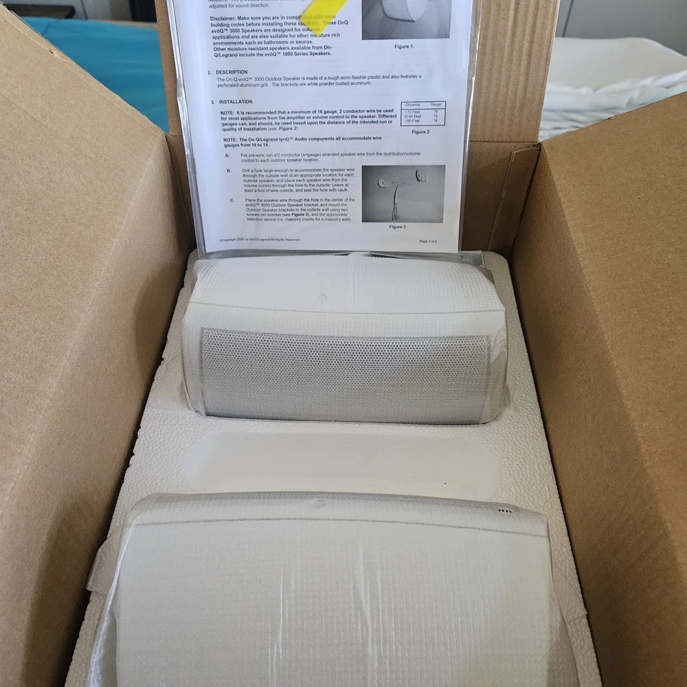 evoQ 3000 Outdoor Speakers Pair - White/Gray - Picture 3 of 10